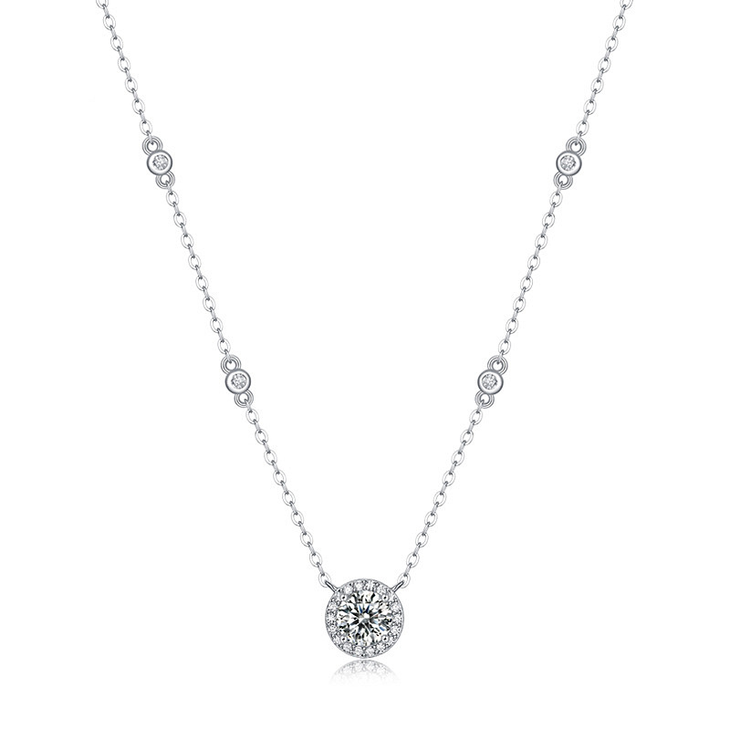 Round Solitaire Women's Necklace