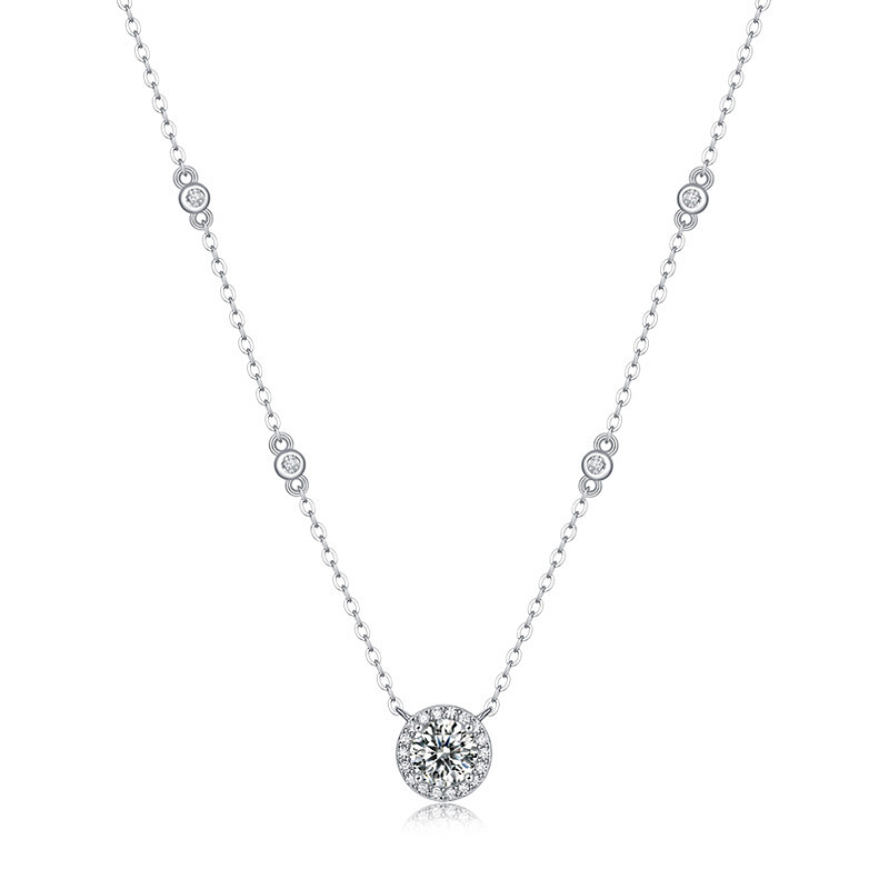 Round Solitaire Women's Necklace