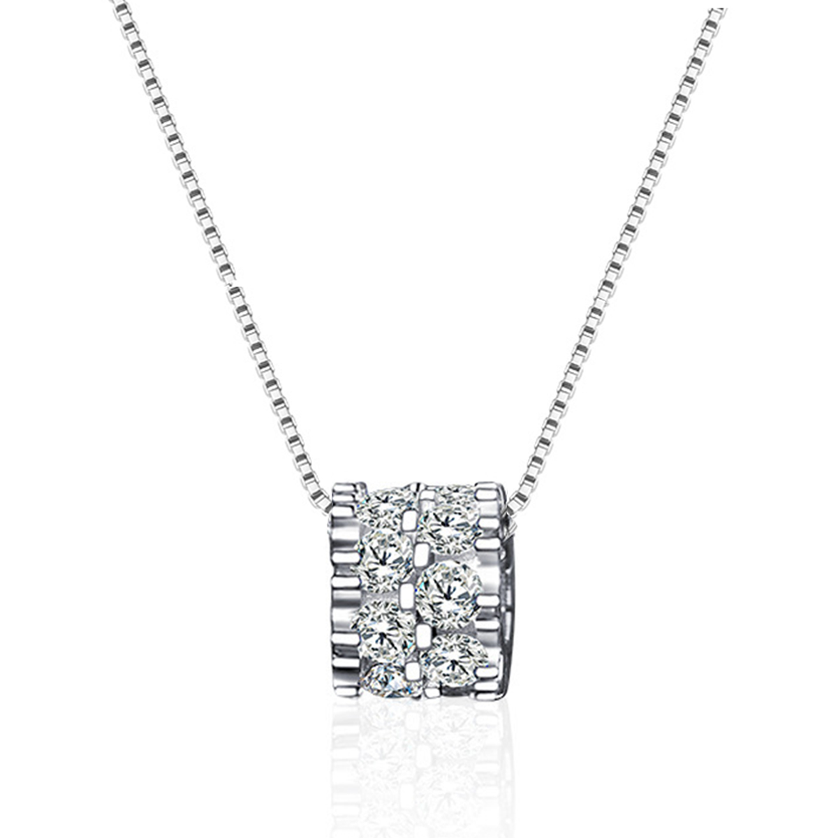 Silver Moissanite Pendant Necklace