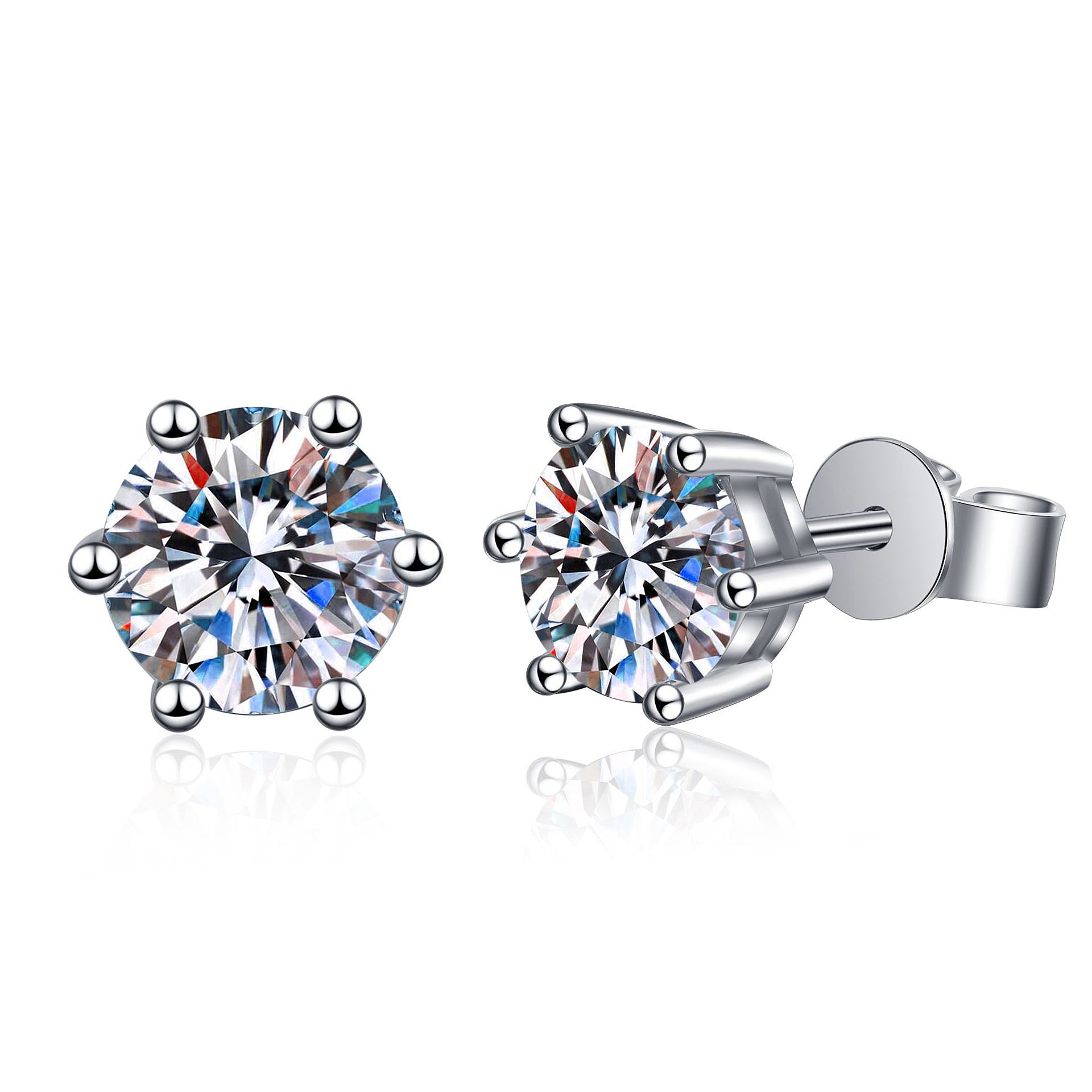 6-Prong Moissanite Earrings
