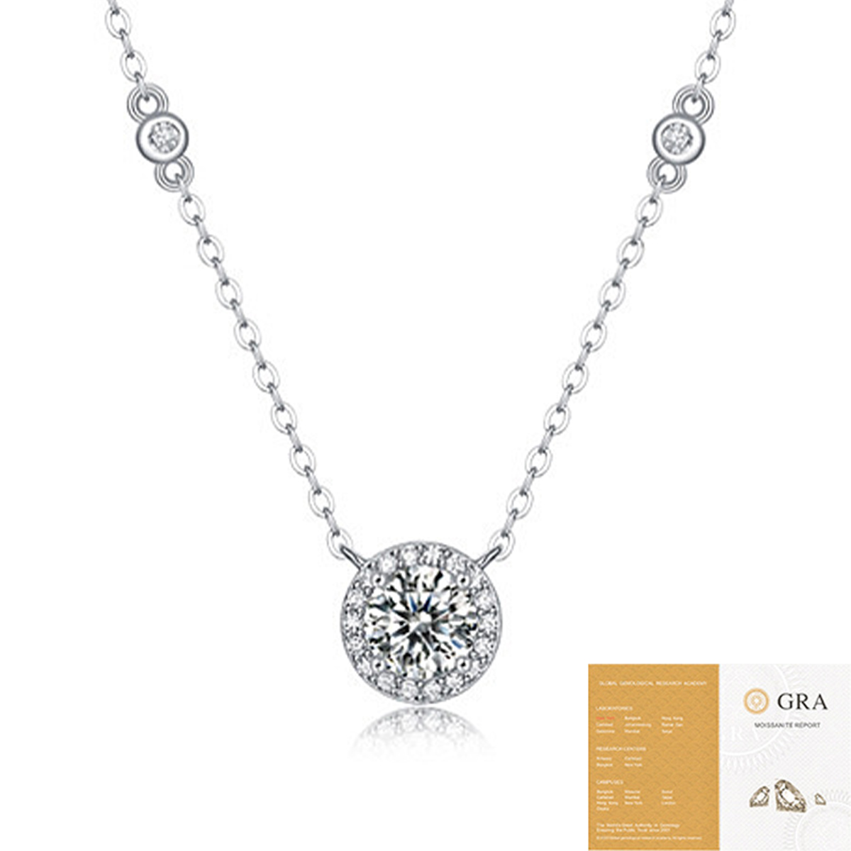 Round Solitaire Women's Necklace