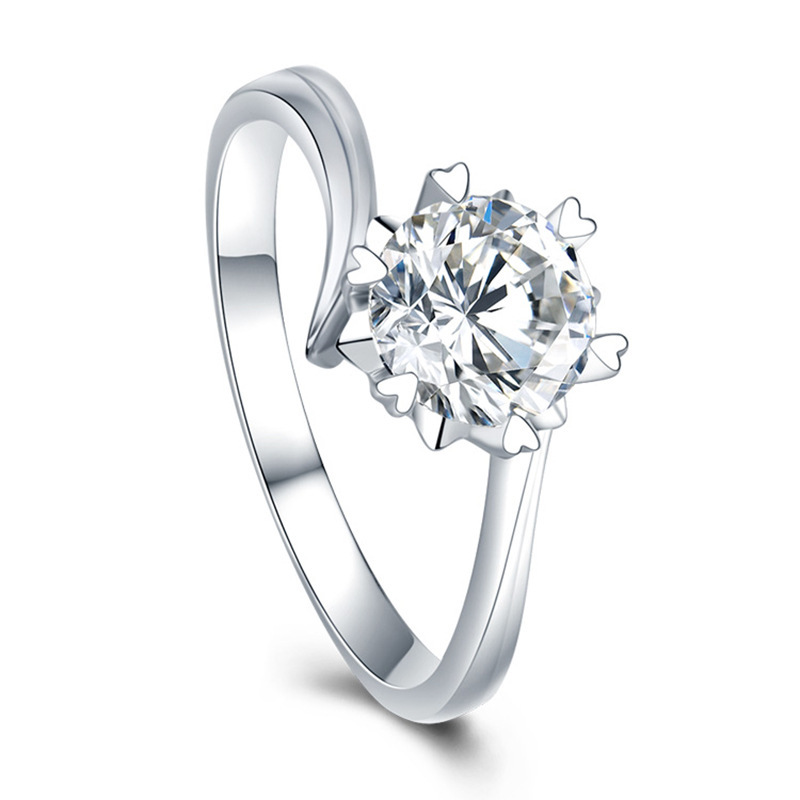 Stylized Snowflake 925 Silver Ring