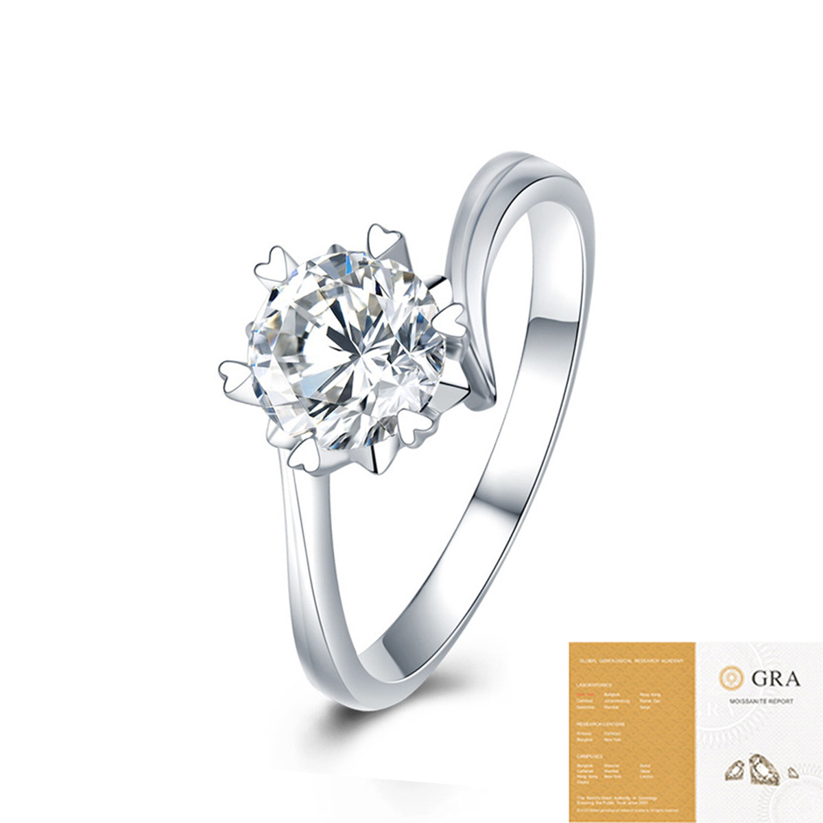 Stylized Snowflake 925 Silver Ring