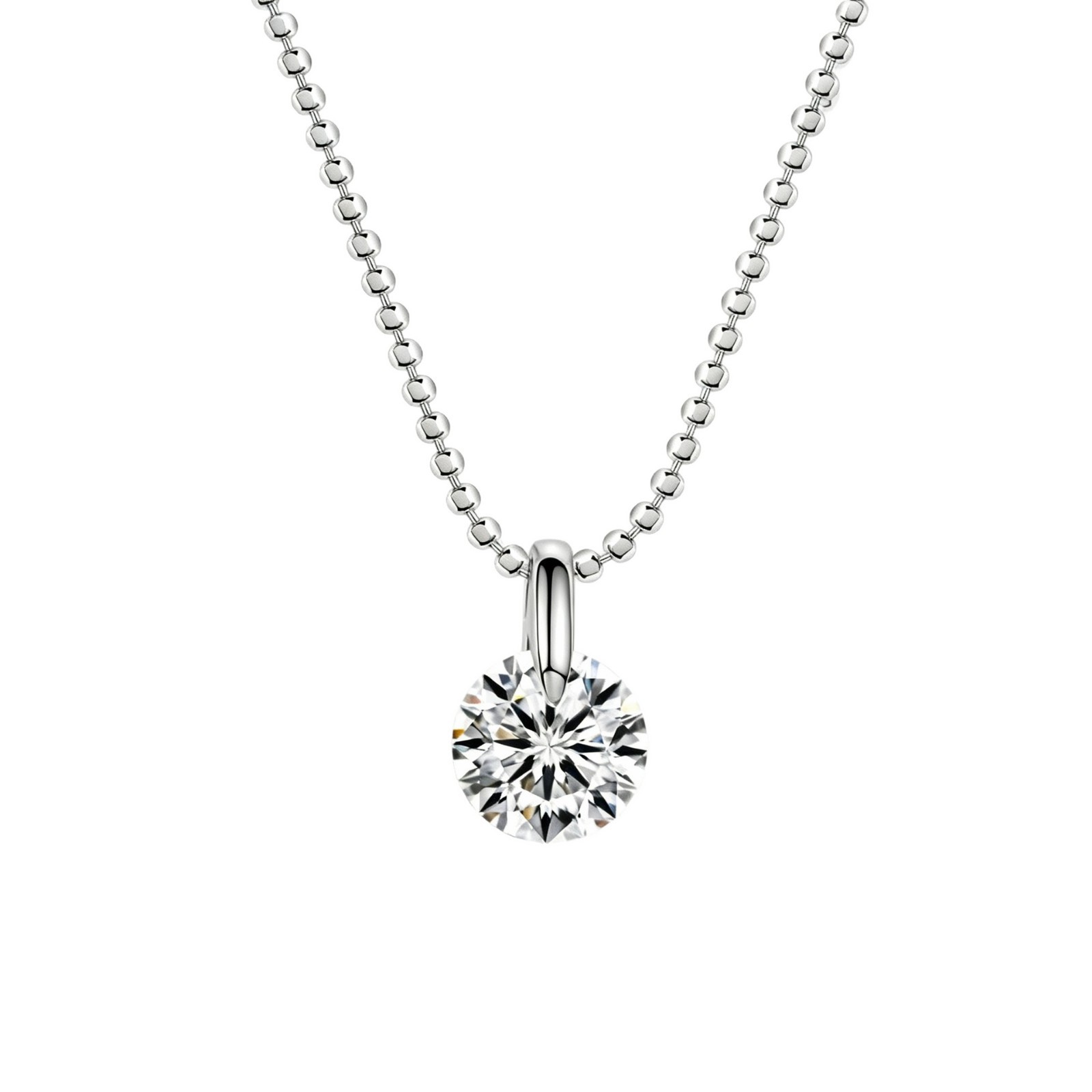 3 & 5 Carat D Color Moissanite Diamond Necklace