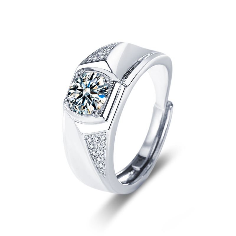 Moissanite Men’s Ring