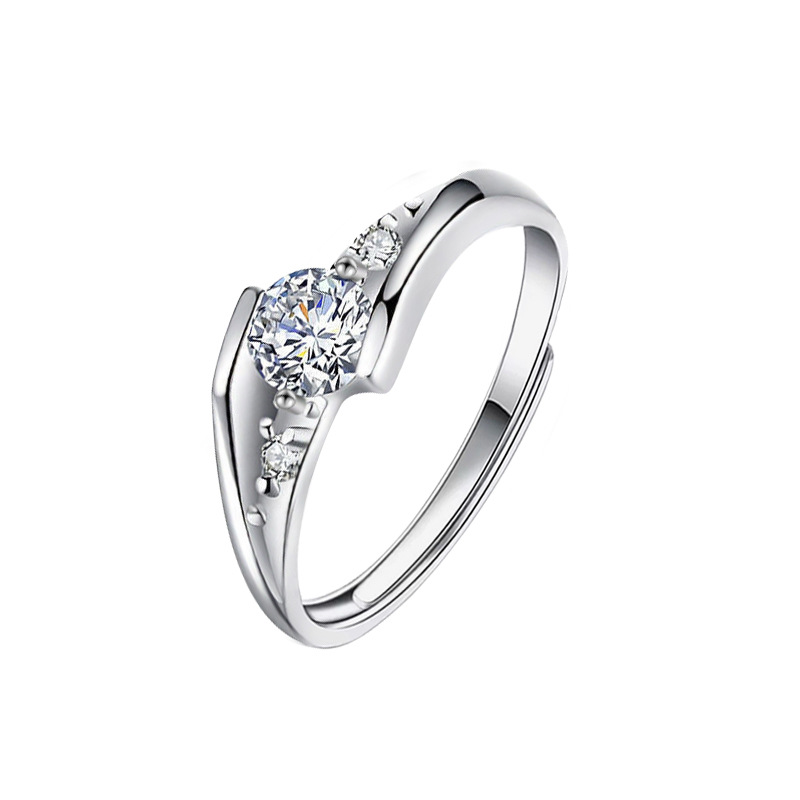 [Lockend] Elegant Spiral 0.4 Carat Moissanite 925 Silver Ring