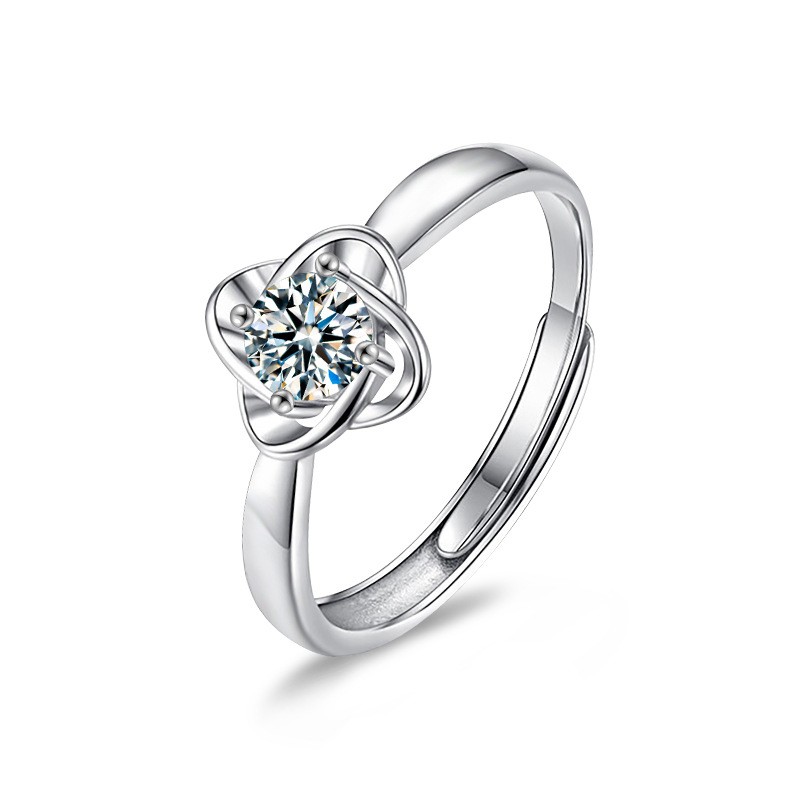 Four-Leaf Clover Moissanite Women's Ring