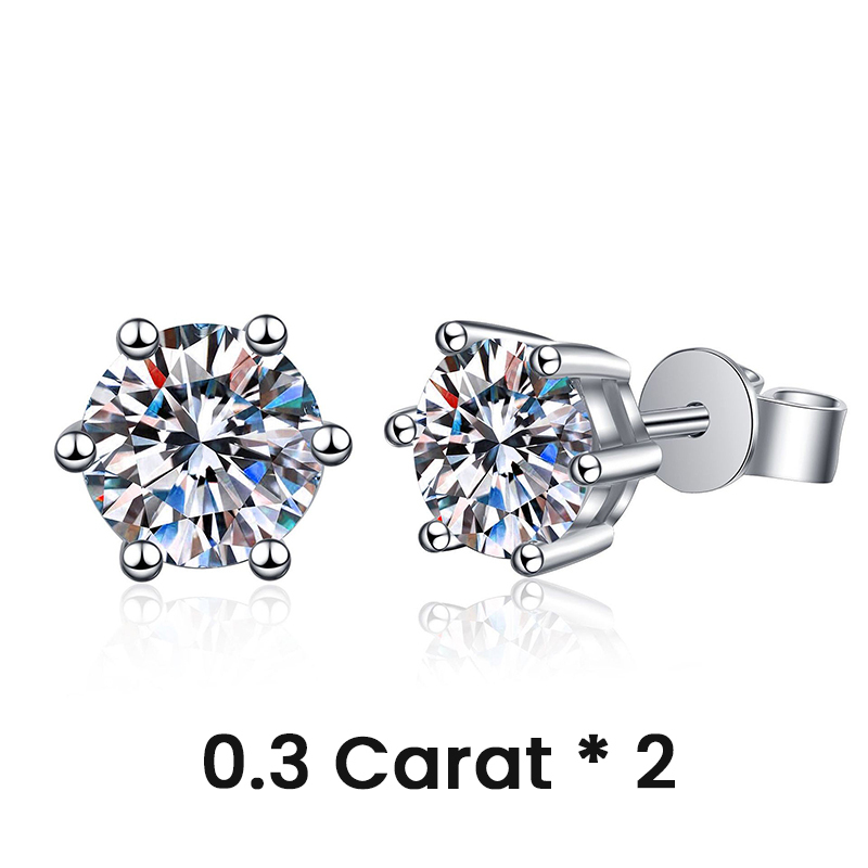 6-Prong Moissanite Earrings