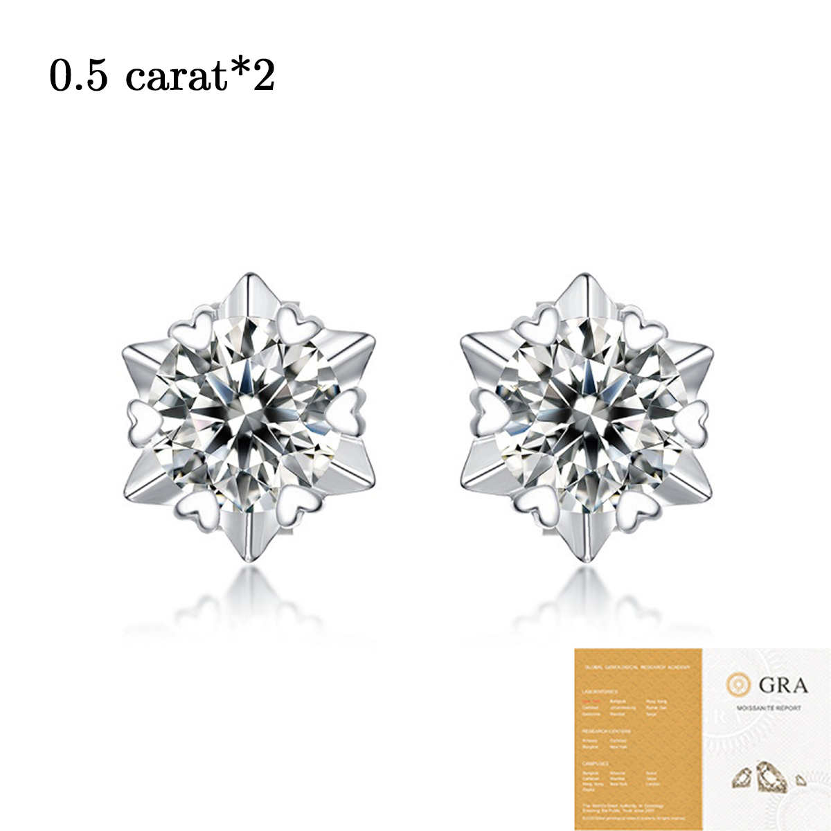 Snowflake Moissanite Earrings