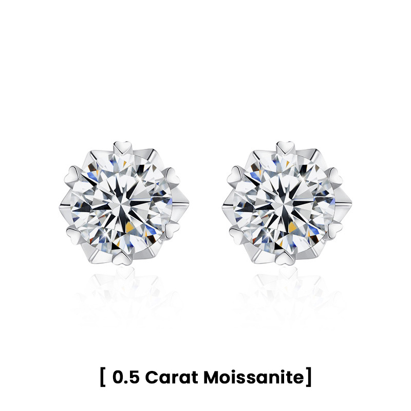 Snowflake Moissanite Earrings