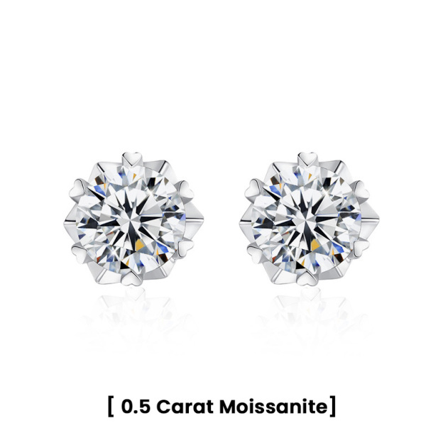 Snowflake Moissanite Earrings