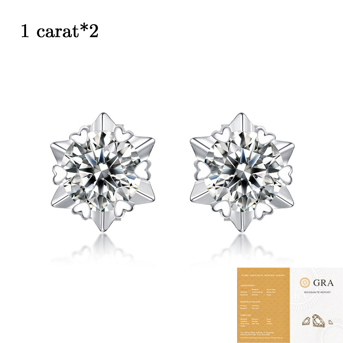 Snowflake Moissanite Earrings