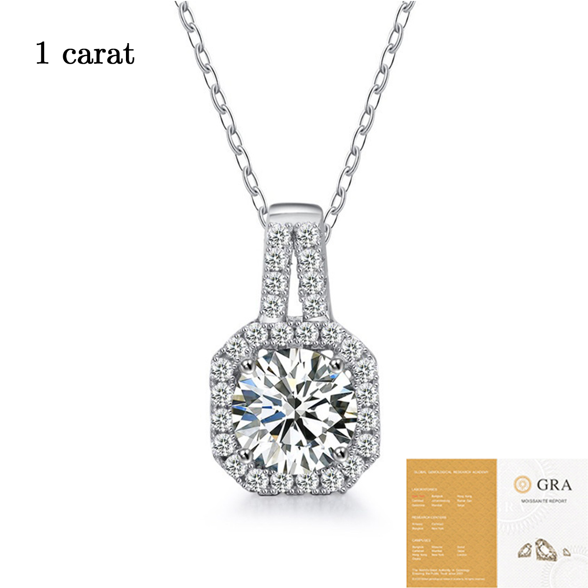 Square diamond necklace
