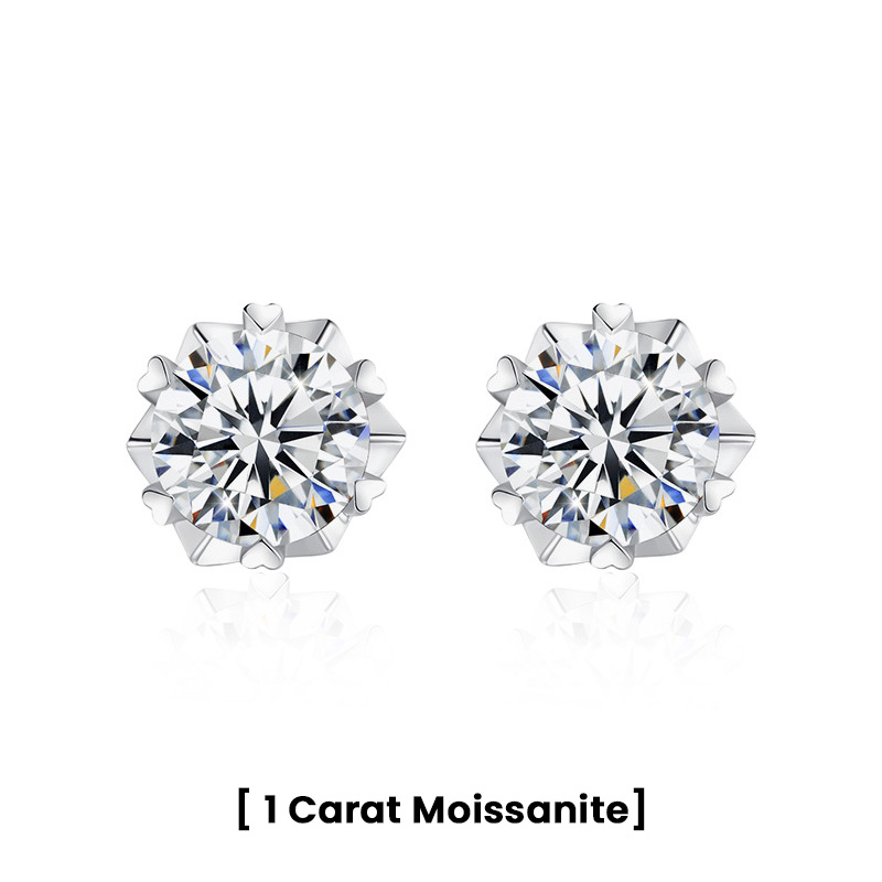 Snowflake Moissanite Earrings