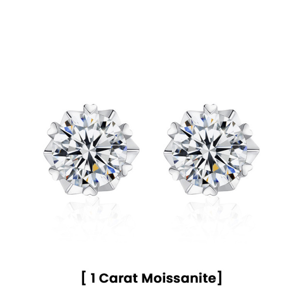 Snowflake Moissanite Earrings