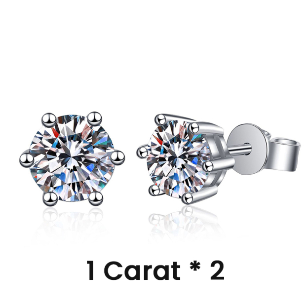6-Prong Moissanite Earrings