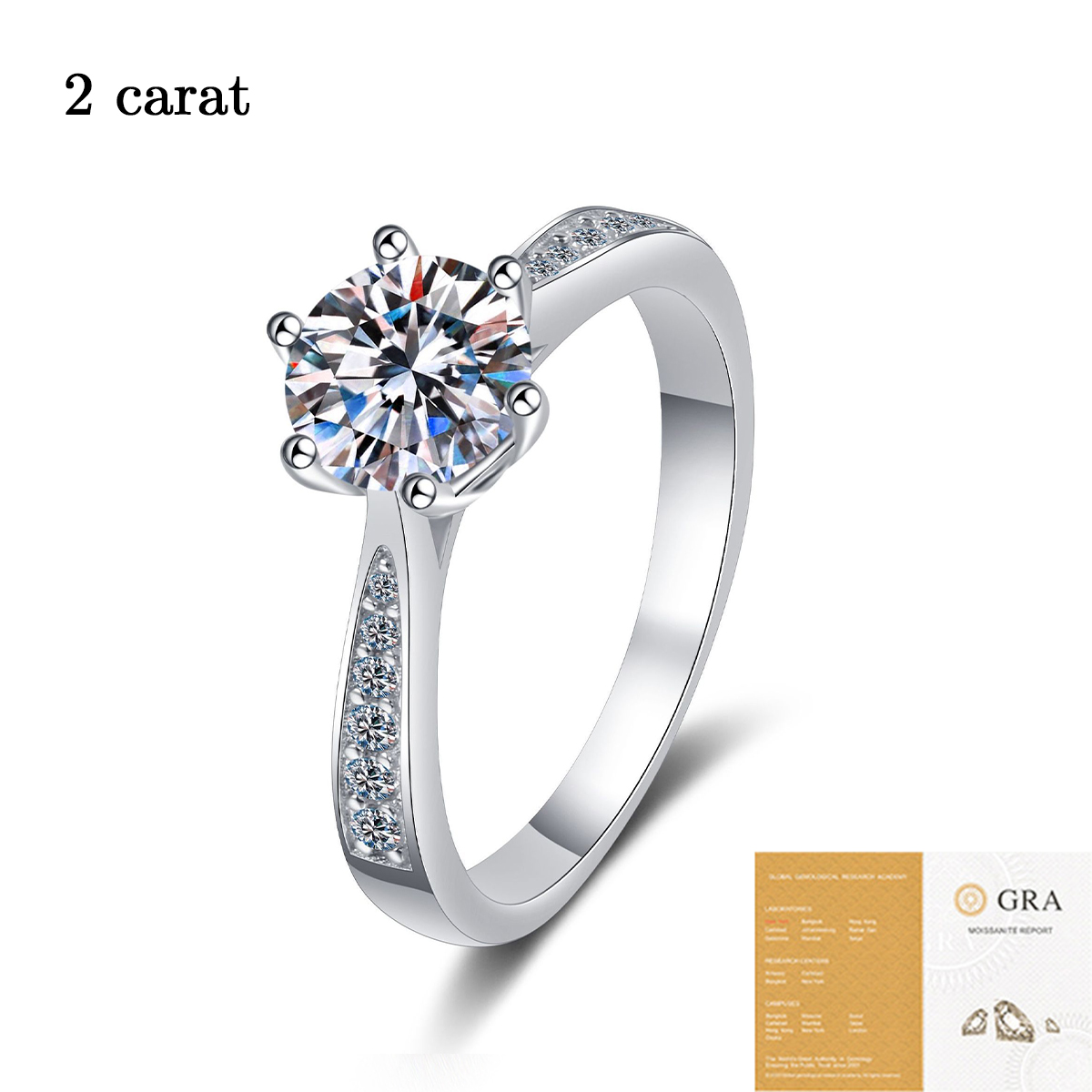 Classic six-prong ring
