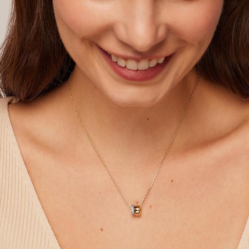  Shimmering Double Halo Necklace 