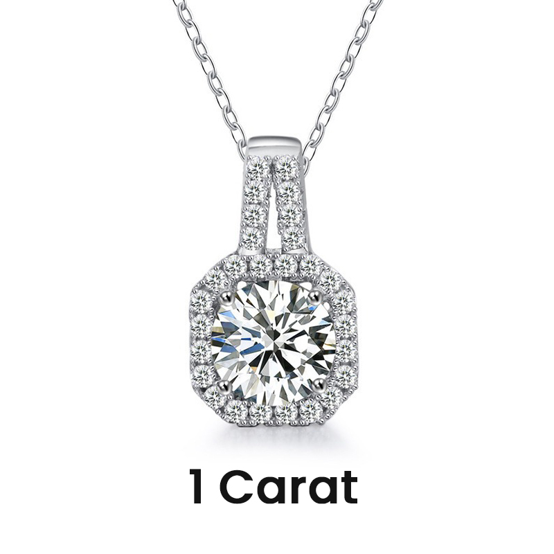 Square diamond necklace