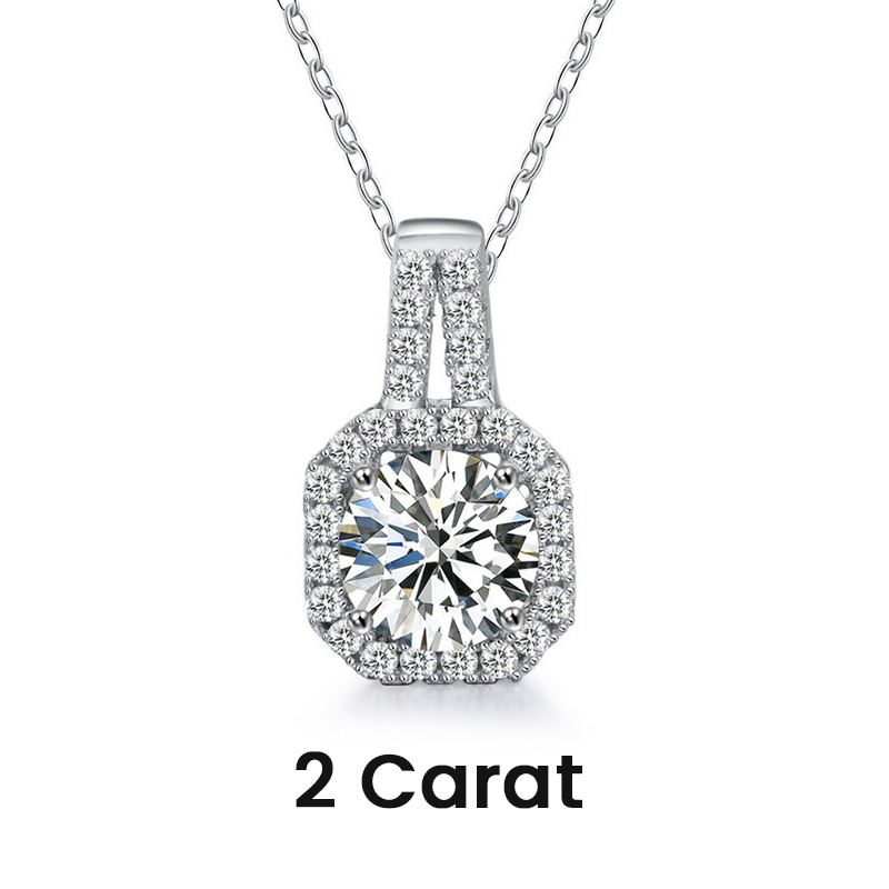 Square diamond necklace