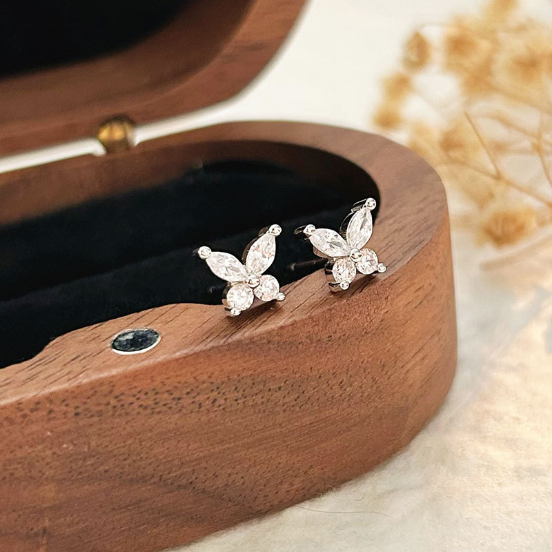 Butterfly Design Moissanite Earrings