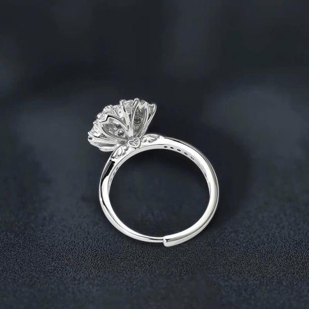 Moonlit Halo Women's Ring