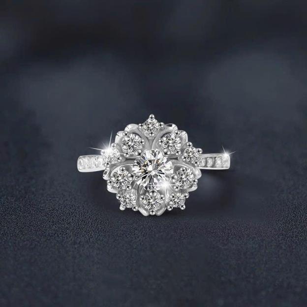 Moonlit Halo Women's Ring