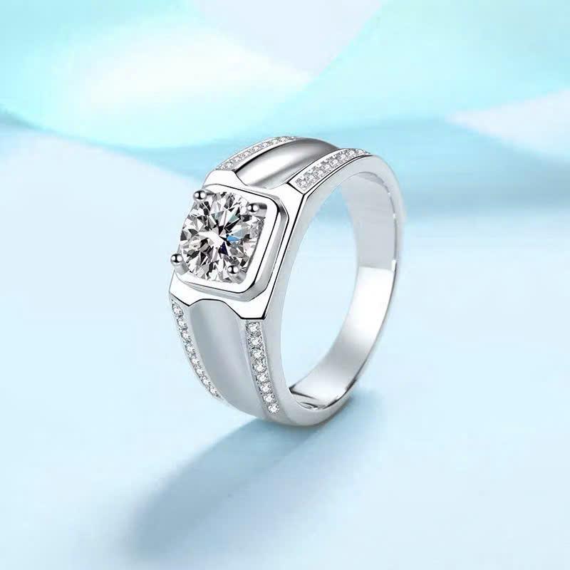 Starlight Moissanite Men’s Ring