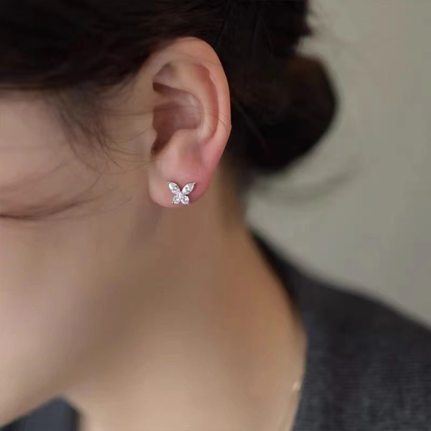 Butterfly Design Moissanite Earrings