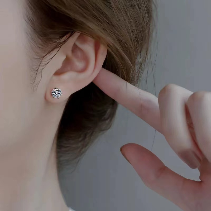 6-Prong Moissanite Earrings