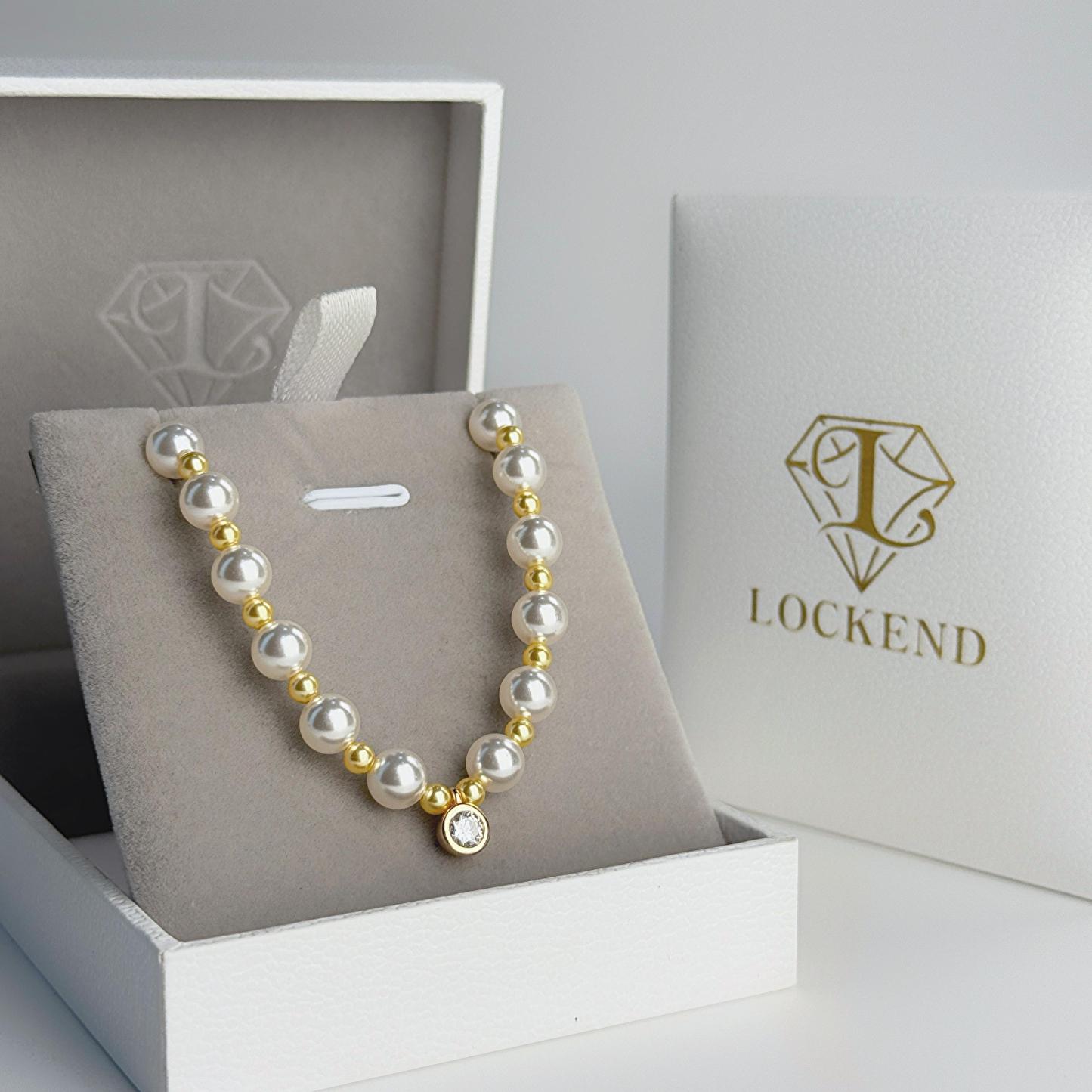 Moissanite Pearl Women’s Bracelet