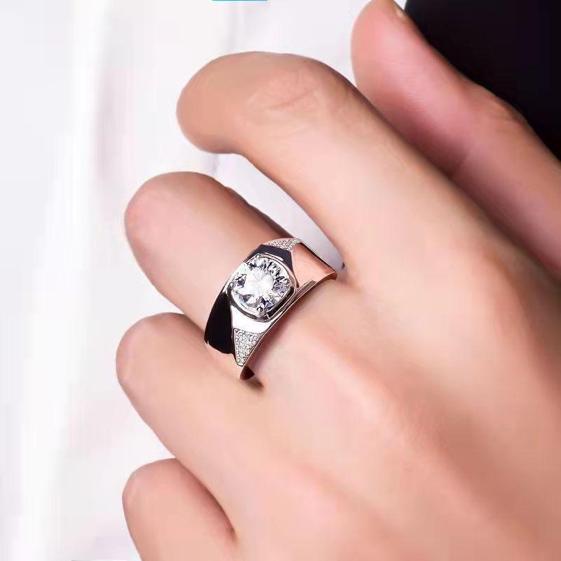 Moissanite Men’s Ring