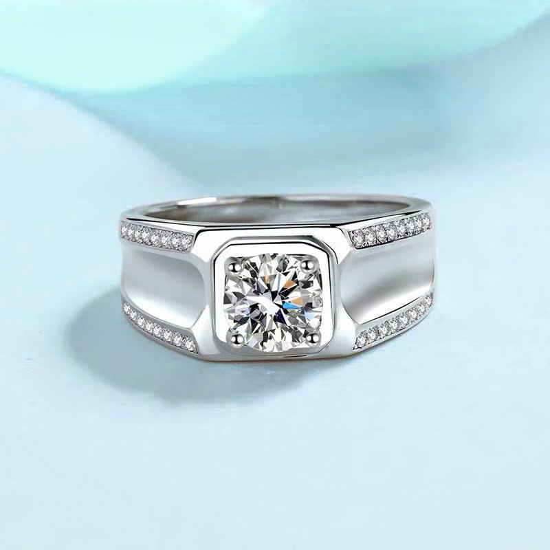 Starlight Moissanite Men’s Ring