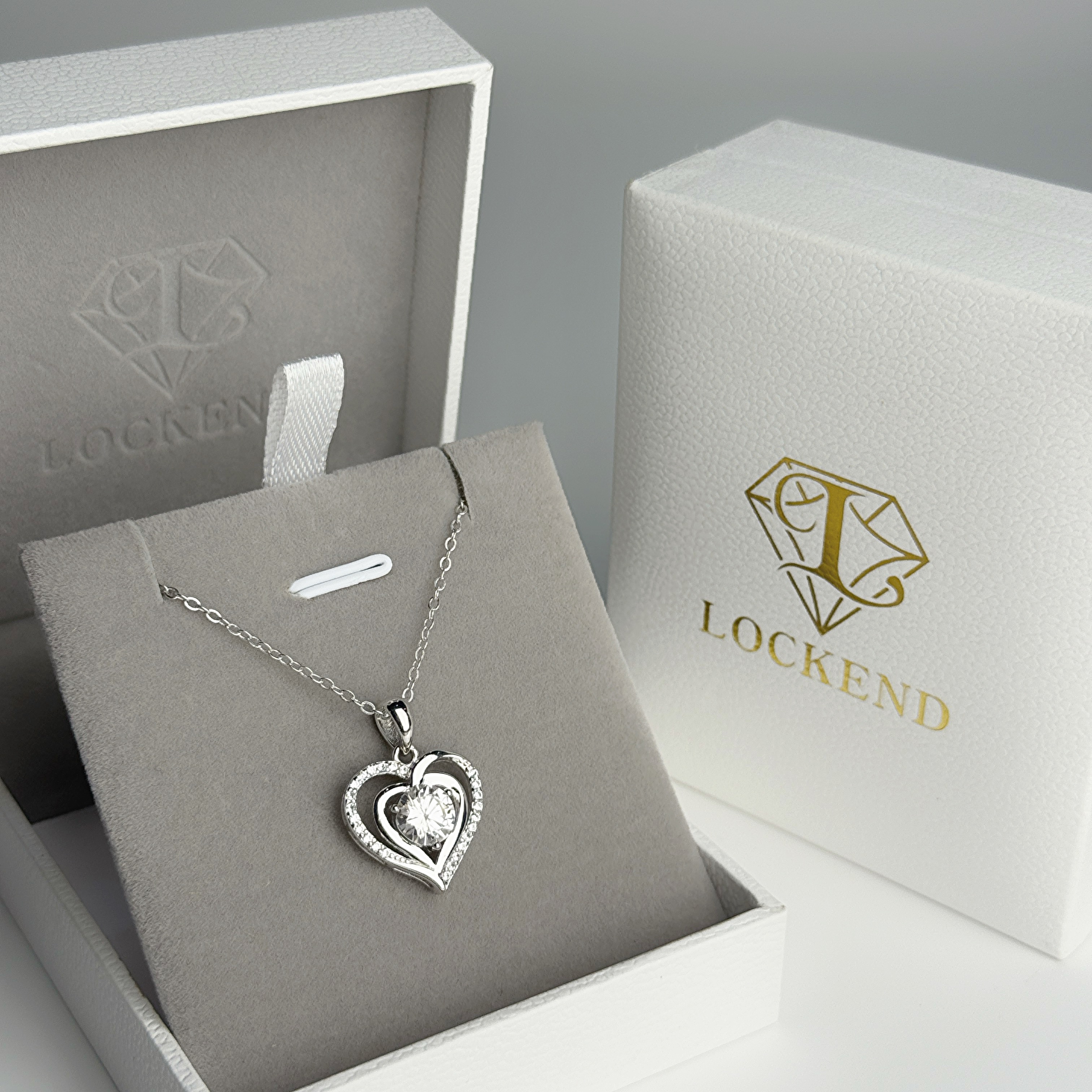 Double Heart Moissanite Necklace