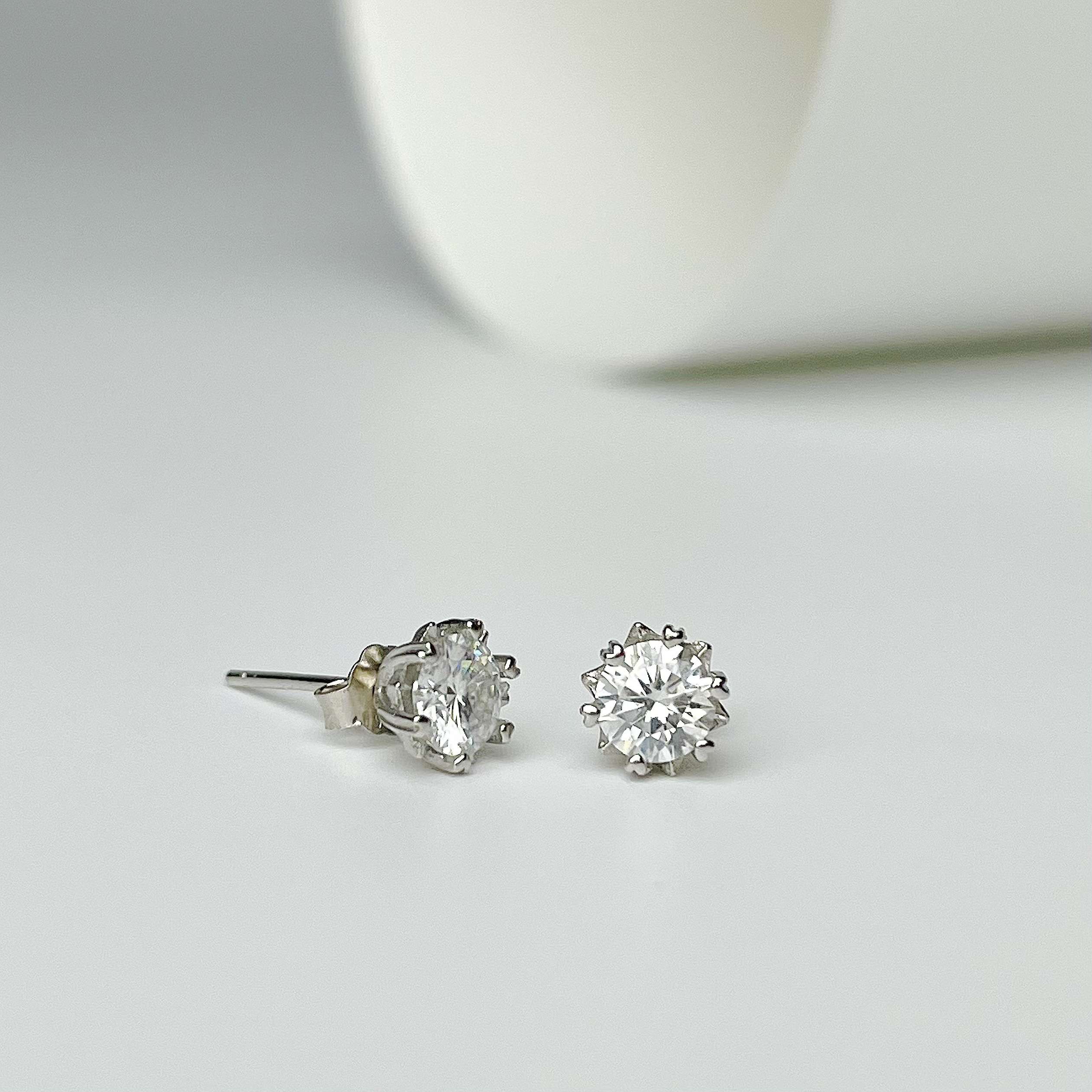 Snowflake Moissanite Earrings