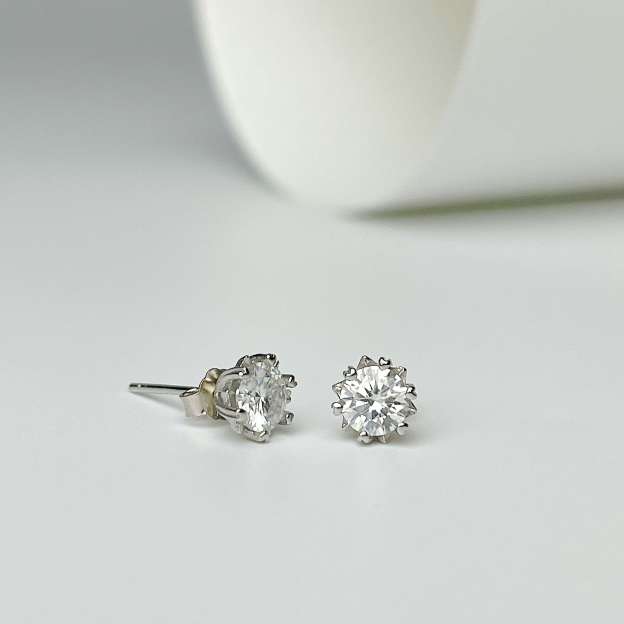 Snowflake Moissanite Earrings