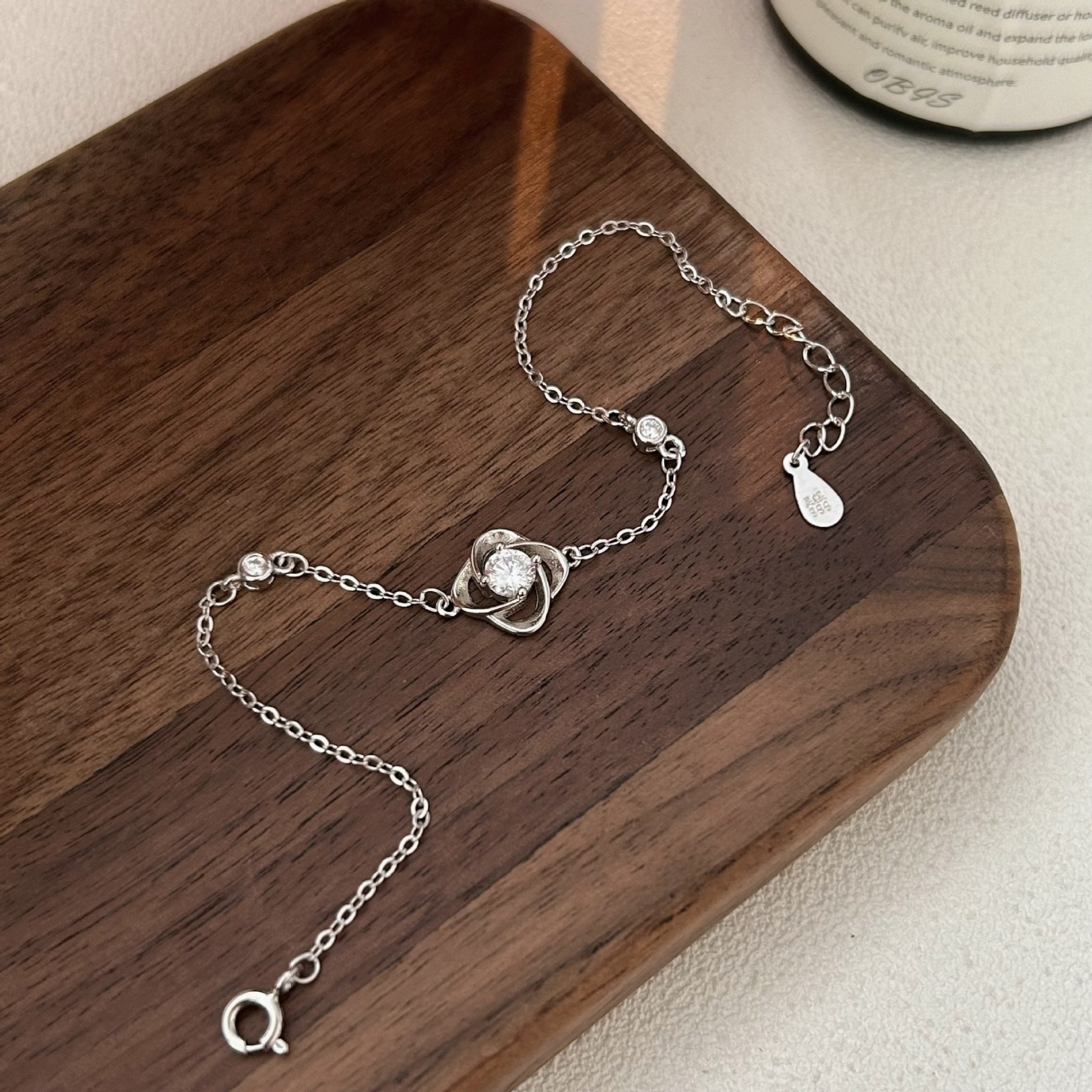 Moissanite Four-Leaf Clover Women’s Bracelet