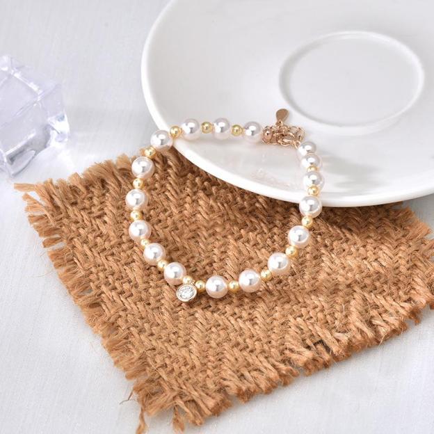 Moissanite Pearl Women’s Bracelet