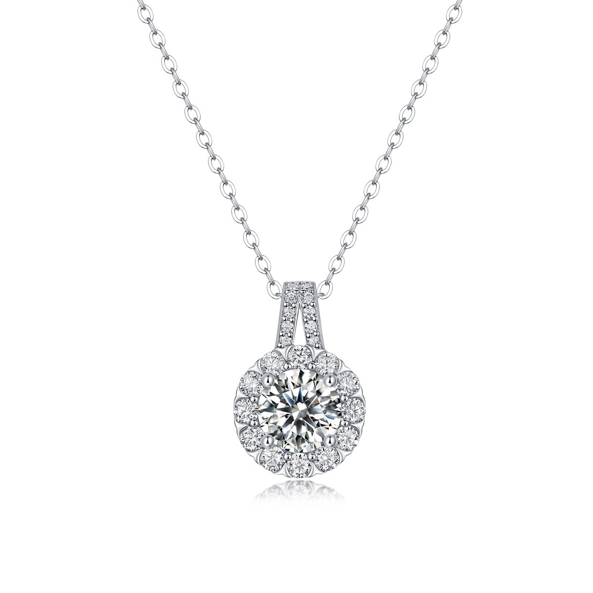 Princess Floral Round Pendant Necklace