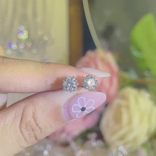 Snowflake Moissanite Earrings