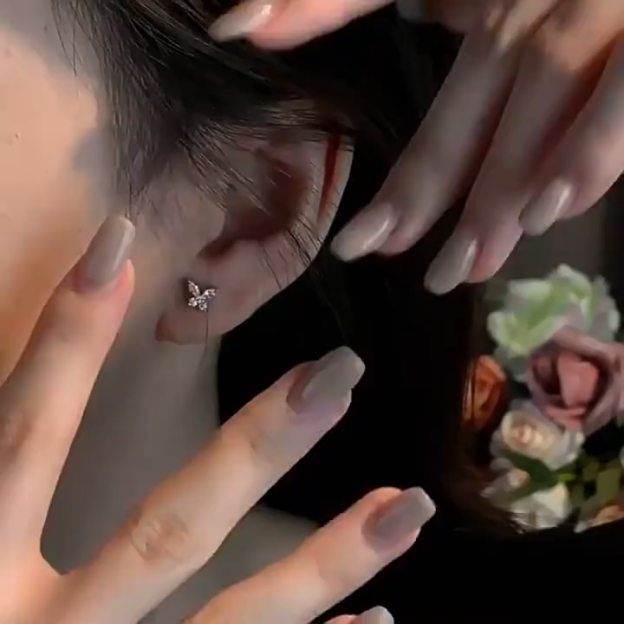 Butterfly Design Moissanite Earrings