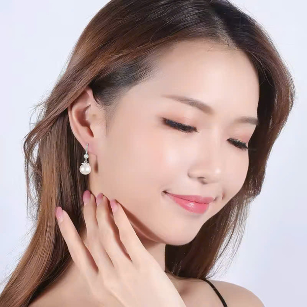 Long Pearl Drop Earrings