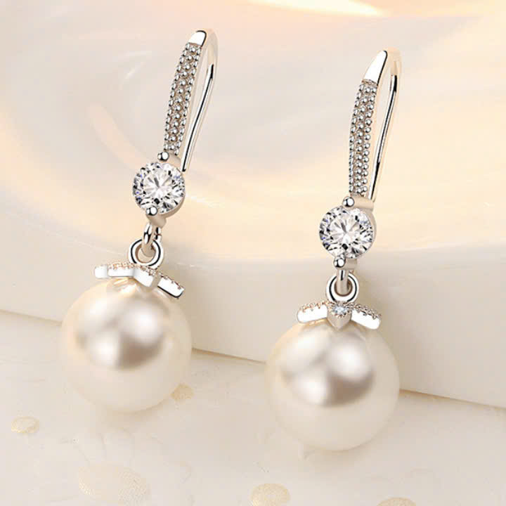 Long Pearl Drop Earrings