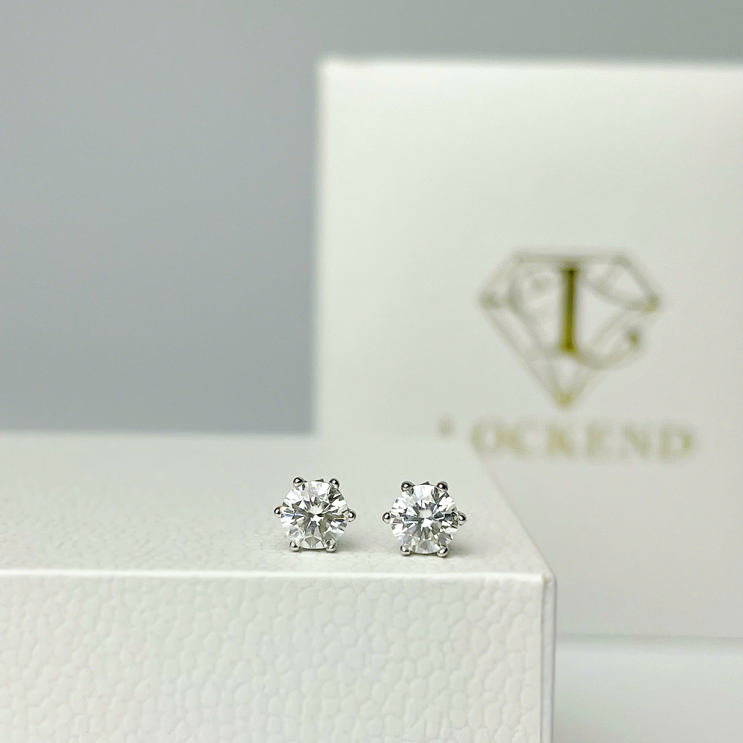 6-Prong Moissanite Earrings