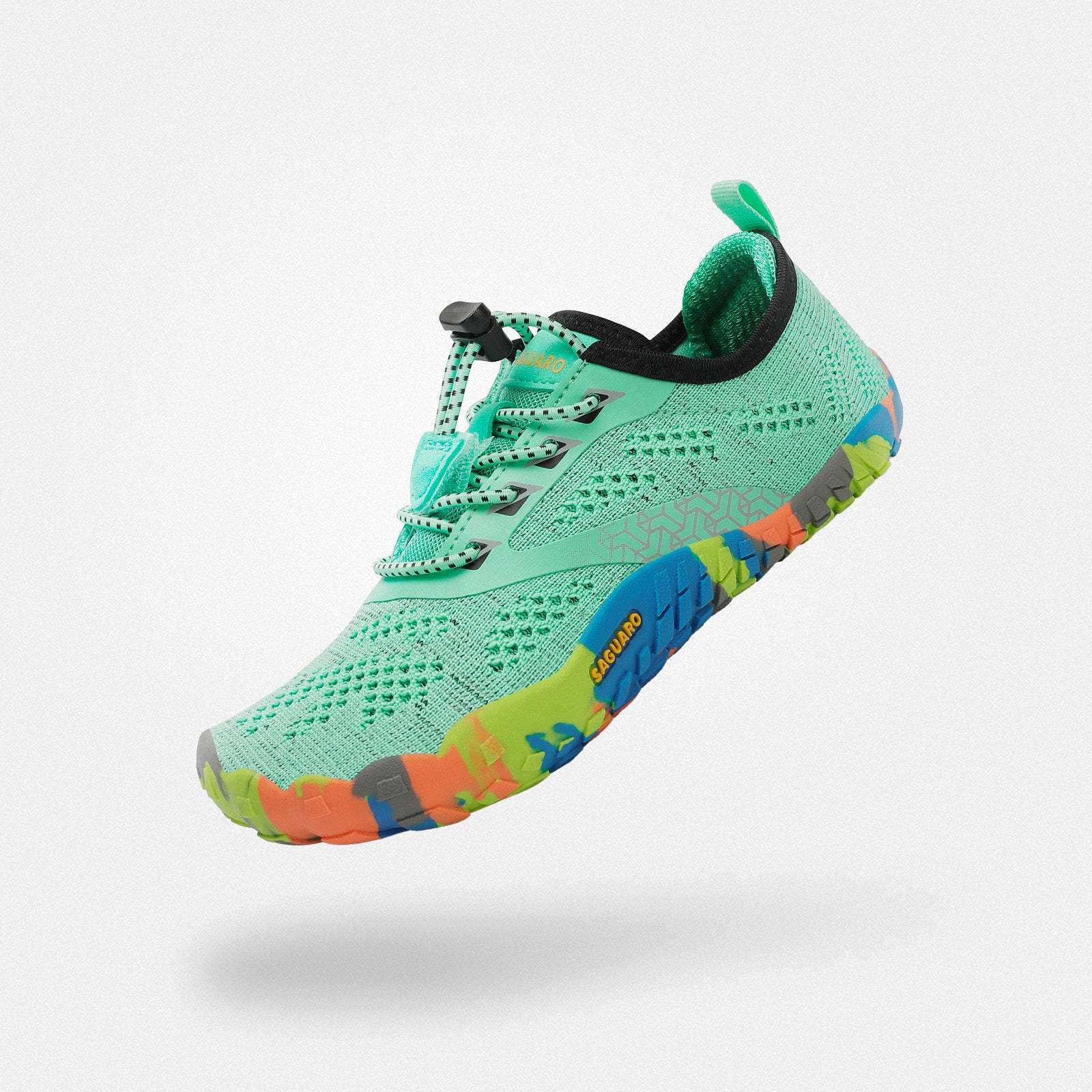 スマートⅠ キッズ ベアフットシューズ（ライトシーグリーン）。さわやかな色合いが魅力の、一日中履いていても足が疲れない子供用シューズ。