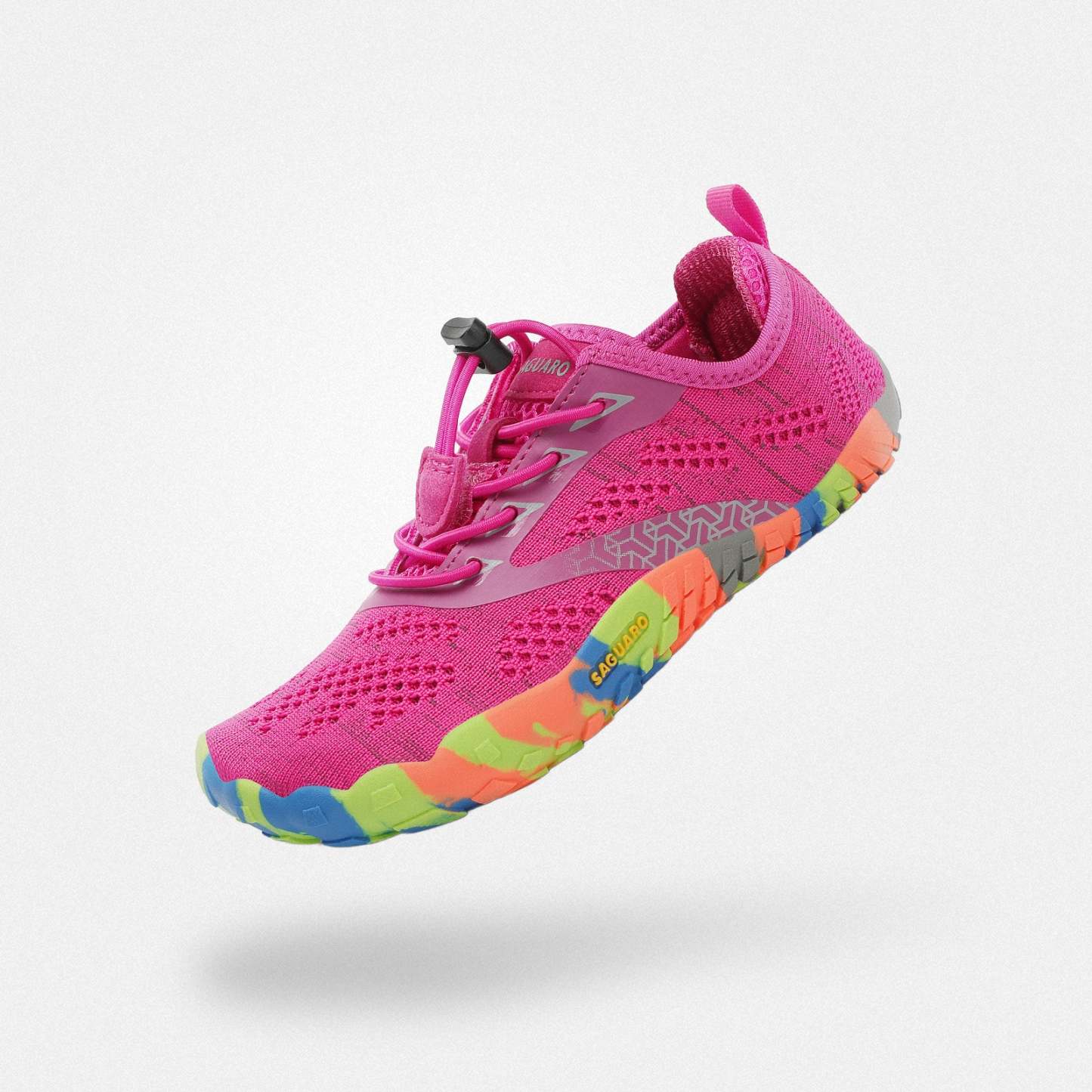 スマートⅠ 子供用 ベアフットシューズ（ディープピンク）。女の子に人気のカラー、お友達と遊ぶときも動きやすいおしゃれなスニーカー。