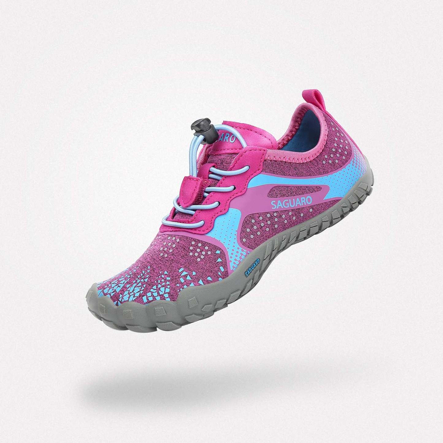 ファーストⅠ 子供用 ベアフットシューズ（ディープピンク）。おしゃれで可愛い、女の子が大好きになる室内用シューズ。