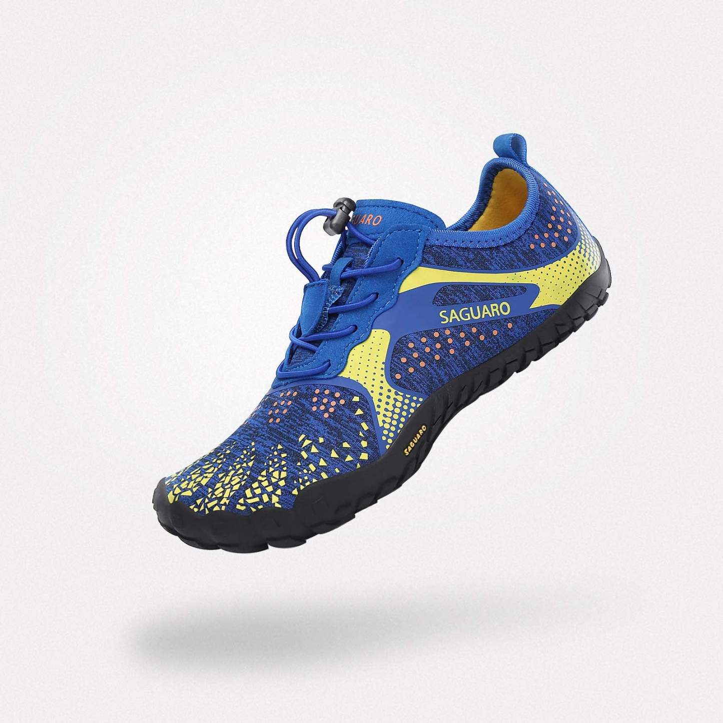 ファーストⅠ キッズ ベアフットシューズ（ブルー）。履きやすく脱ぎやすい、学校生活で活躍する五指シューズ。