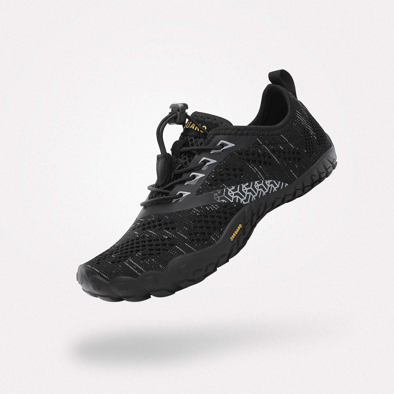 スマートⅠ キッズ ベアフットシューズ（ブラック）。お手入れが簡単で、どんな服にも合わせやすい実用的な日常用ベアフットシューズ。