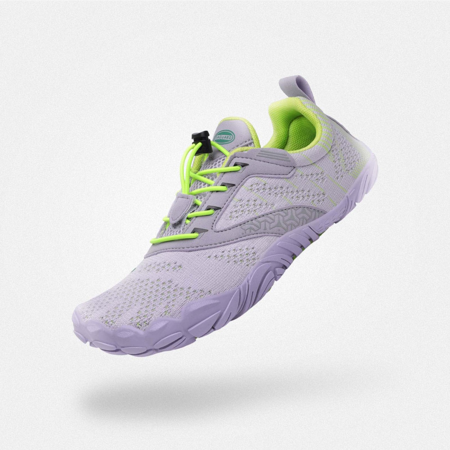 フリーⅠ キッズ ベアフットシューズ（ラベンダー）。優しいラベンダー色、足の成長を邪魔しない正しい歩行を促す日常用シューズ。